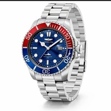 INVICTA Pro Diver Men's Watch 40mm Blue Dial Pepsi Bezel Stainless Steel Qu