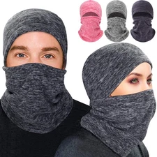 Winter Neck Gaiter Warm Scarf Windproof Balaclava Face Mask Hat for Cold Weather