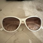 GUESS Women’s Cat Eye Sunglasses White Plastic Frame Brown Tinted UV400 GU7606 — photo 1