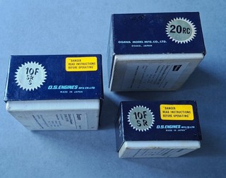 vintage 3x Leerkartons GRAUPNER OS MAX Verbrenner / Nitro Motoren 70er Jahre