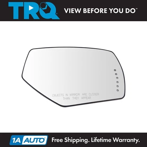 TRQ Mirror Glass Power Heated Signal Passenger Right RH Side for GM Pickup Truck