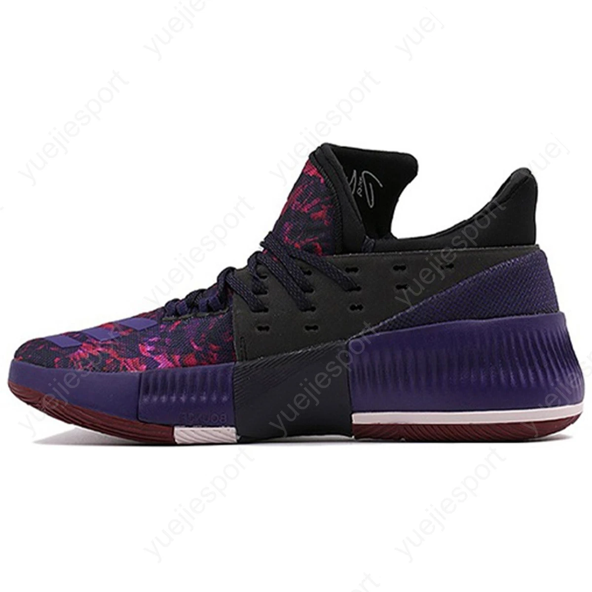 Adidas Dame 3 Mens Basketball Shoes Blue‎ Black Sneakers BB8271 Size 12 ADIDAS Dame 3 Basketball Shoes Navy Blue | Mercari main image 3