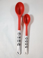 Disney Mickey Mouse Red Cooking Spoon Set Large  Small Plastic Kitchen Utensils