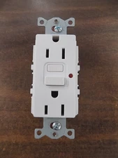 Lutron SCR-15-GFCI-SW Satin Colors 15A GFCI Electrical Socket Receptacle