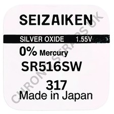 Seizaiken 317 / SR516SW Silver Oxide Watch Battery