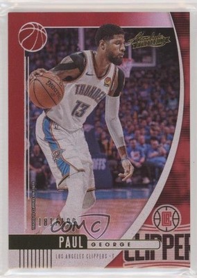 2019-20 Panini Absolute Memorabilia Red 181/199 Paul George #26 rh9