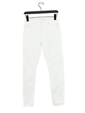 Topshop Women's Jeans W 26 in White Cotton with Elastane, Polyester Skinny