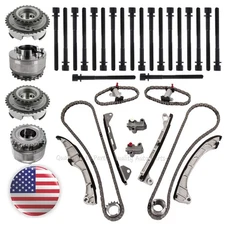 Cylinder Head Bolt Timing Chain Kit Cam Gear Fit Toyota Land Cruiser Tundra 5.7L