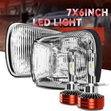 5x7 H6054 Headlights LED Fog Light DRL H4 For Offroad Pickup