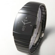 Men's Black Ceramic Quartz Watch