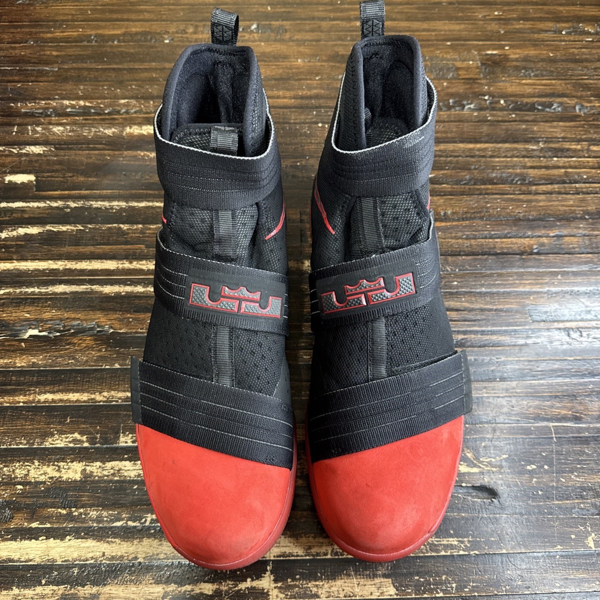 Nike Zoom LeBron Soldier 10 Black Red Mens Shoes 844378-060 Size