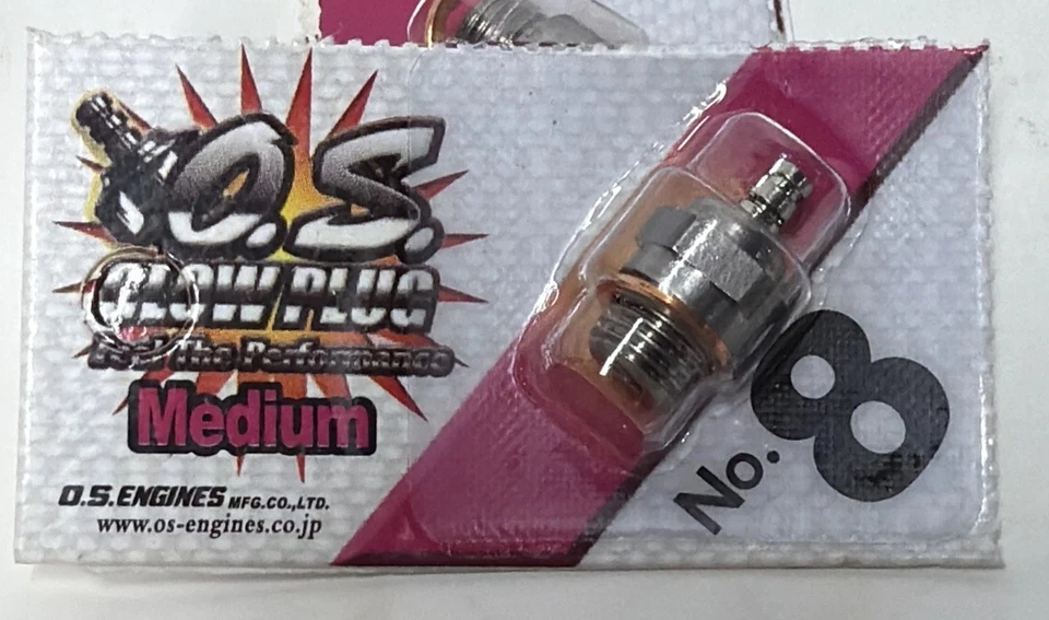 (3) Glow Plug O.S. 8 No.8 Standard Glow Plug Spark Medium RC Car Truck Plane - Image 2 of 4