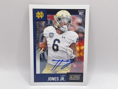Tony Jones Jr. Rookie Autograph 2020 Score Football RC 395 Notre Dame