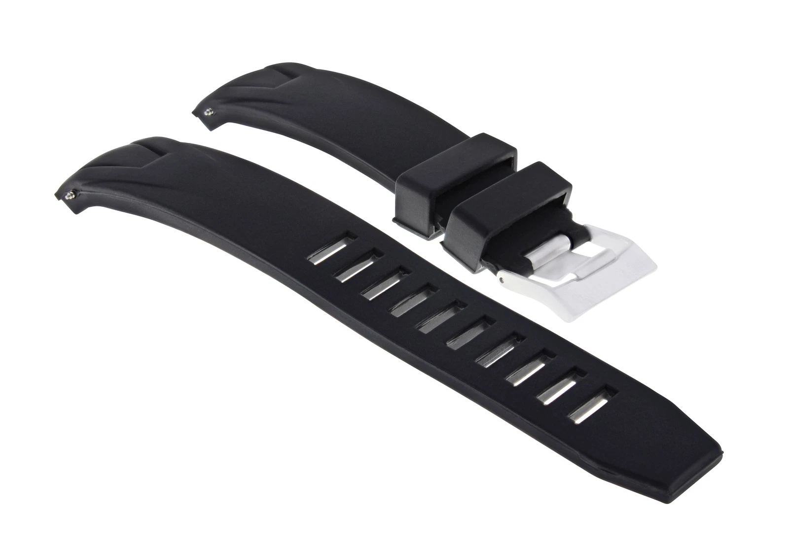 22MM RUBBER STRAP FOR OMEGA SEAMASTER PLANET OCEAN WATCH BAND SILICONE BLACK