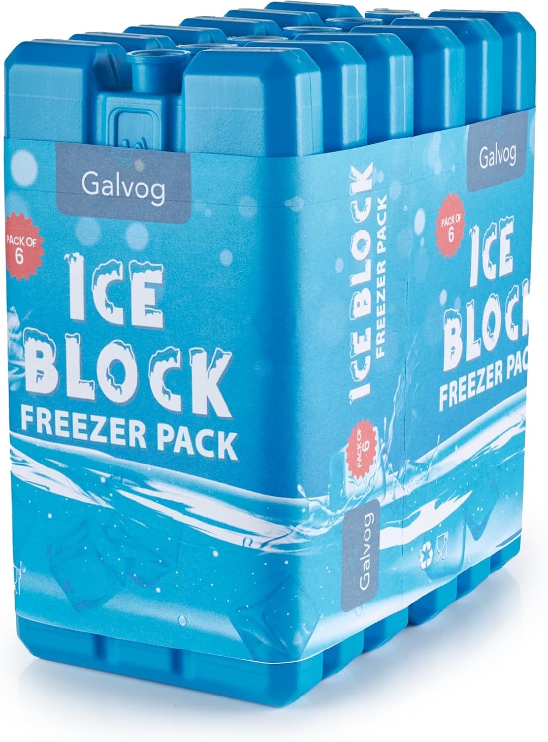 Ice Packs/Freezer Blocks 200mlx6 for Cool Boxes/Lunch Bags - Reusable Slim Cool