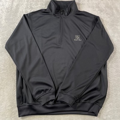 Zero Restriction Tour Series 1/4 Zip Pullover Jacket Mens Medium Black Golf