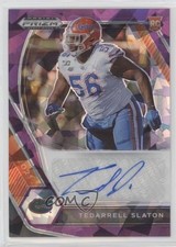 2021 Panini Prizm Draft Picks Purple Ice 18/99 Tedarrell Slaton Auto 00jz