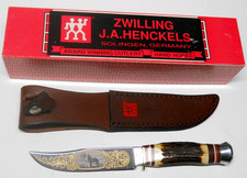 ZWILLING J.A.HENCKELS HK-505-Wolf Hunting Knife Stag Handle Germany NEW IN BOX