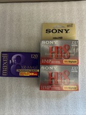 Sony 120HMP Hi8 DIGITAL 8 60 / 120min Blank Video Cassette New Sealed Set Of 3