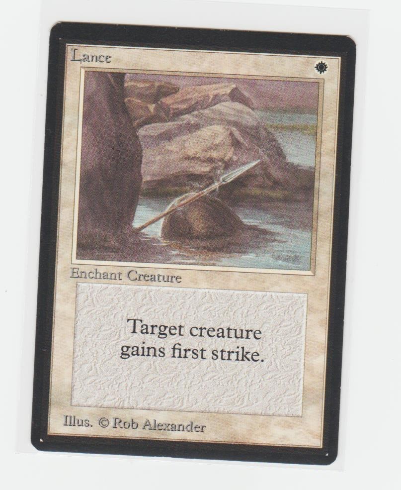 Magic the Gathering ~ MTG ~  Lance ~  M/NM ~ BETA ~