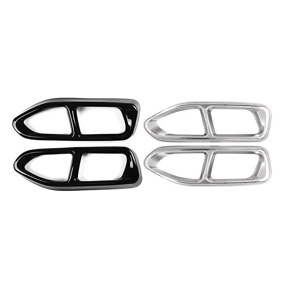 Pair Car Tail Exhaust Pipe Output Cover Trim For BMW 7 Series G11 G12 2016-18 17 - image 3 of 4