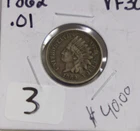 1862 US Indian Cent 1c (CN) VF