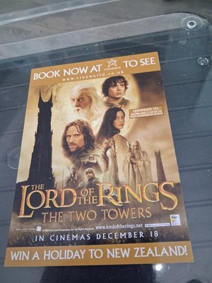 ALTE POSTKARTE--HERR DER RINGE--DIE ZWEI TÜRME--CINEWORLD
