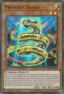 YUGIOH: 1x Prohibit Snake Super Rare FIGA NM