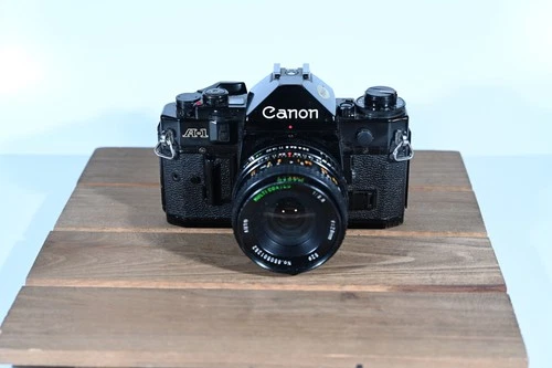 Canon A-1 SLR Film Camera + 28mm f/2.8 Multicoated MACRO  Lens