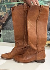 Frye Melissa Tall Riding Boots Cognac Leather...