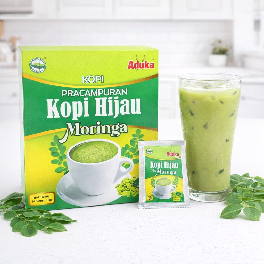 Premium Herbal Coffee - Moringa Green Coffee for Energy & Weight Support
