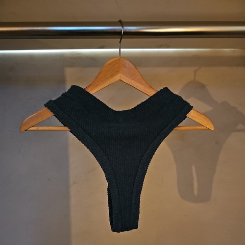 Laina Rauma Dance Class Fuzzy Rib High Thong in size Mediuml color Evergreen