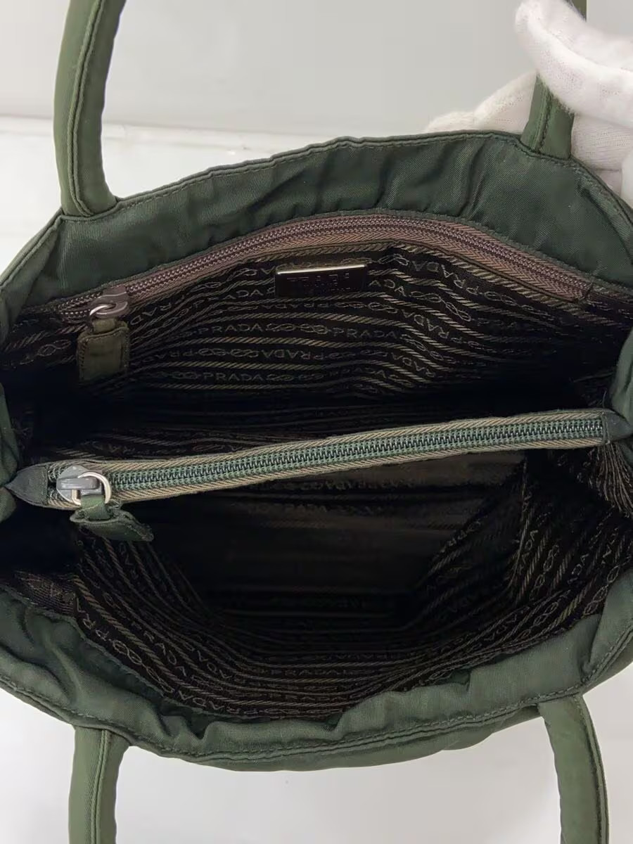 PRADA Handbag Nylon KHK Solid Authentic Rare Exce… - image 6