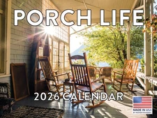 Porch Calendar 2026 Porches Monthly Wall Calender 12 Month 12x18