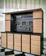 Diorama Workshop Tool Bench Cabinet 1/18 Scale Model Garage Accessory Diorama Workshop Tool Bench Cabinet 1/18 Scale Model Garage Accessory - Image 1