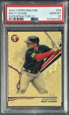 Marketplace image: 2024 Topps Pristine Matt Olson Chrome SuperFractor True 1/1 Braves PSA 10 GEM MT