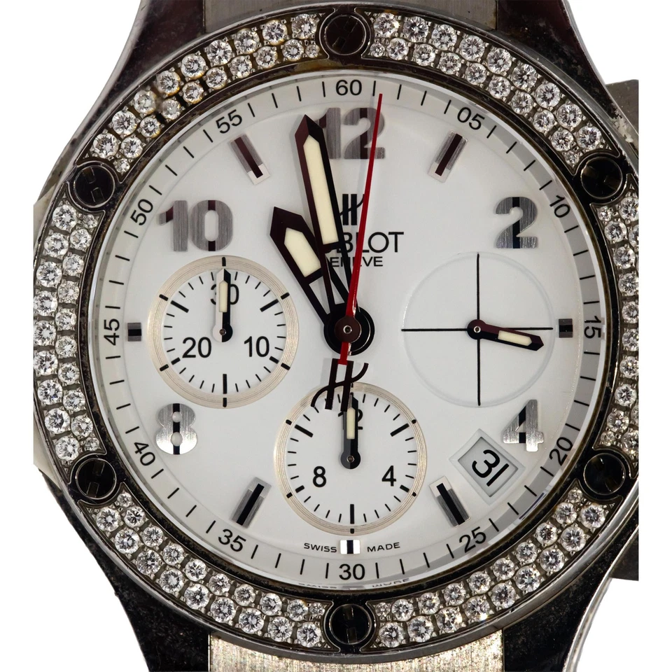 Reloj Automático HUBLOT Big Bang Acero Inoxidable Diamante Cronógrafo 341 643578 Foto 2 de 4