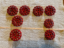 8 Red Valve Replacement Handles 2  and 2 1/2  