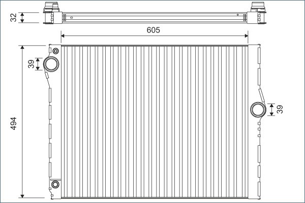 VALEO-OE 701172 Radiator, engine cooling for BMW