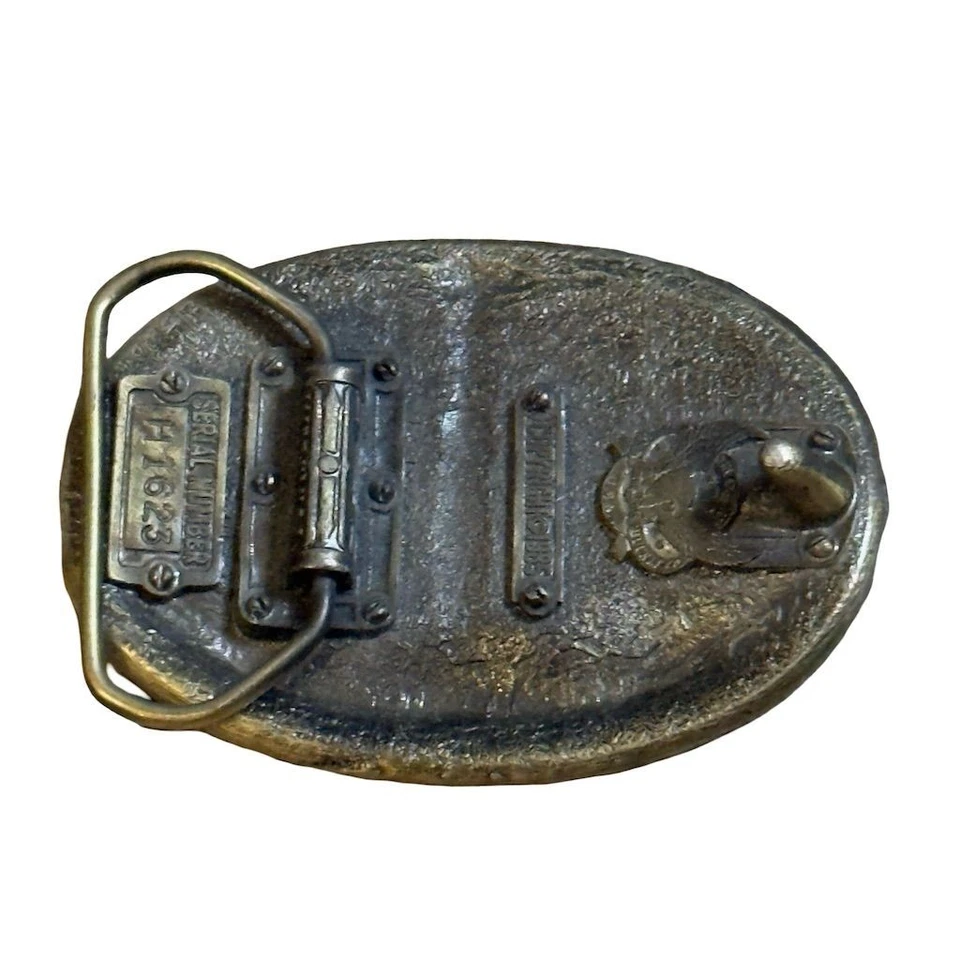 Vintage Alaska Oil Field Belt Buckle Brass 3”x2” The Great American Buckle Co - Image 2 of 4