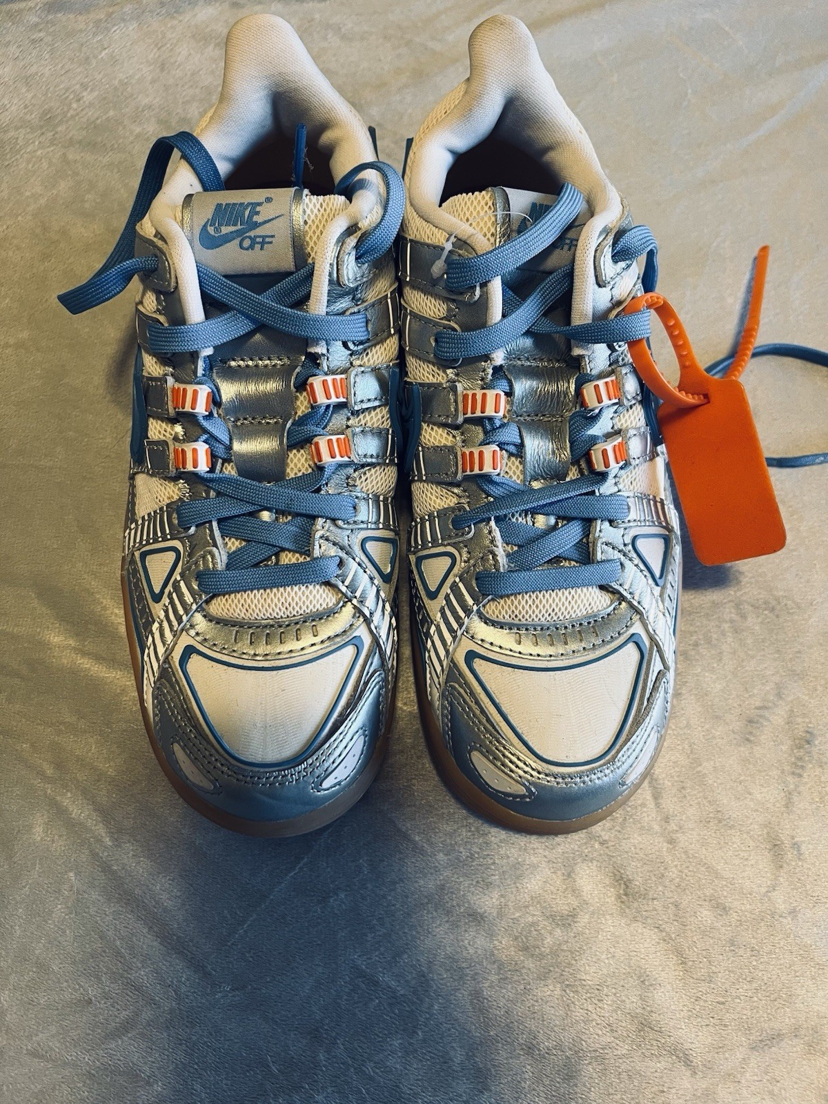 OFF WHITE X NIKE Taglia 5 5 Nike Off White x Air Rubber Dunk University Blu