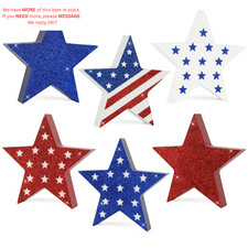 250th Anniversary 4th of July Decorations Wooden Star Set