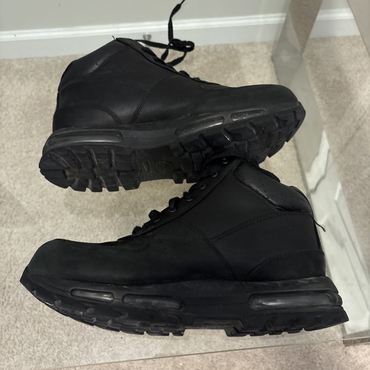 Nike Black ACG Air Max Goadome Waterproof Leather Boot Men Size