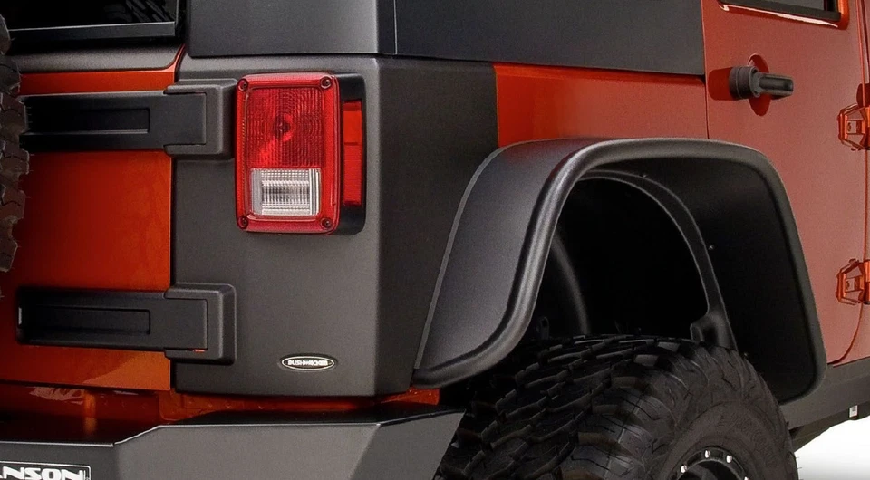 Bushwacker 14010 Black Trail Armor Rear Corners for 07-18 Jeep Wrangler JK Foto 2 de 4