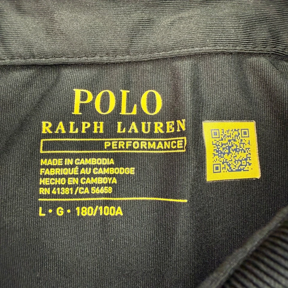 Polo Ralph Lauren Polo Para Hombre Grande Negro Calce Clásico Rendimiento Golf Foto 4 de 4