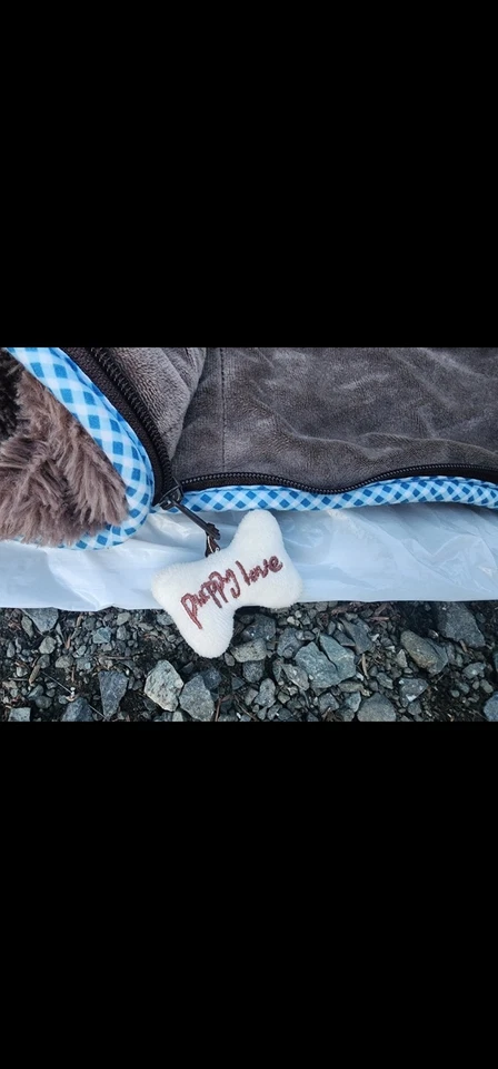 Hug Fun 棕色毛绒小狗头全拉链儿童睡袋 66 x 28 非常柔软! — 第 4/4 张图片