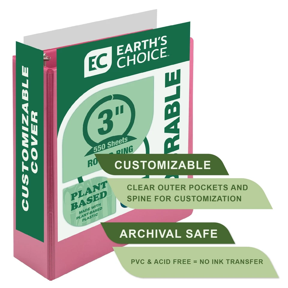 3 Inch Fashion Assortment 3 Ring Binders Eco Friendly Customizable Organizati... - Image 3 of 4