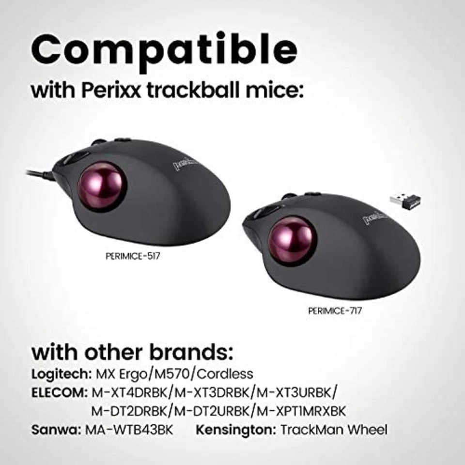 Perixx Replacement Track Mice ball Red for Logicool M570/Elecom 34m PERIPRO-303 - Image 4 of 4