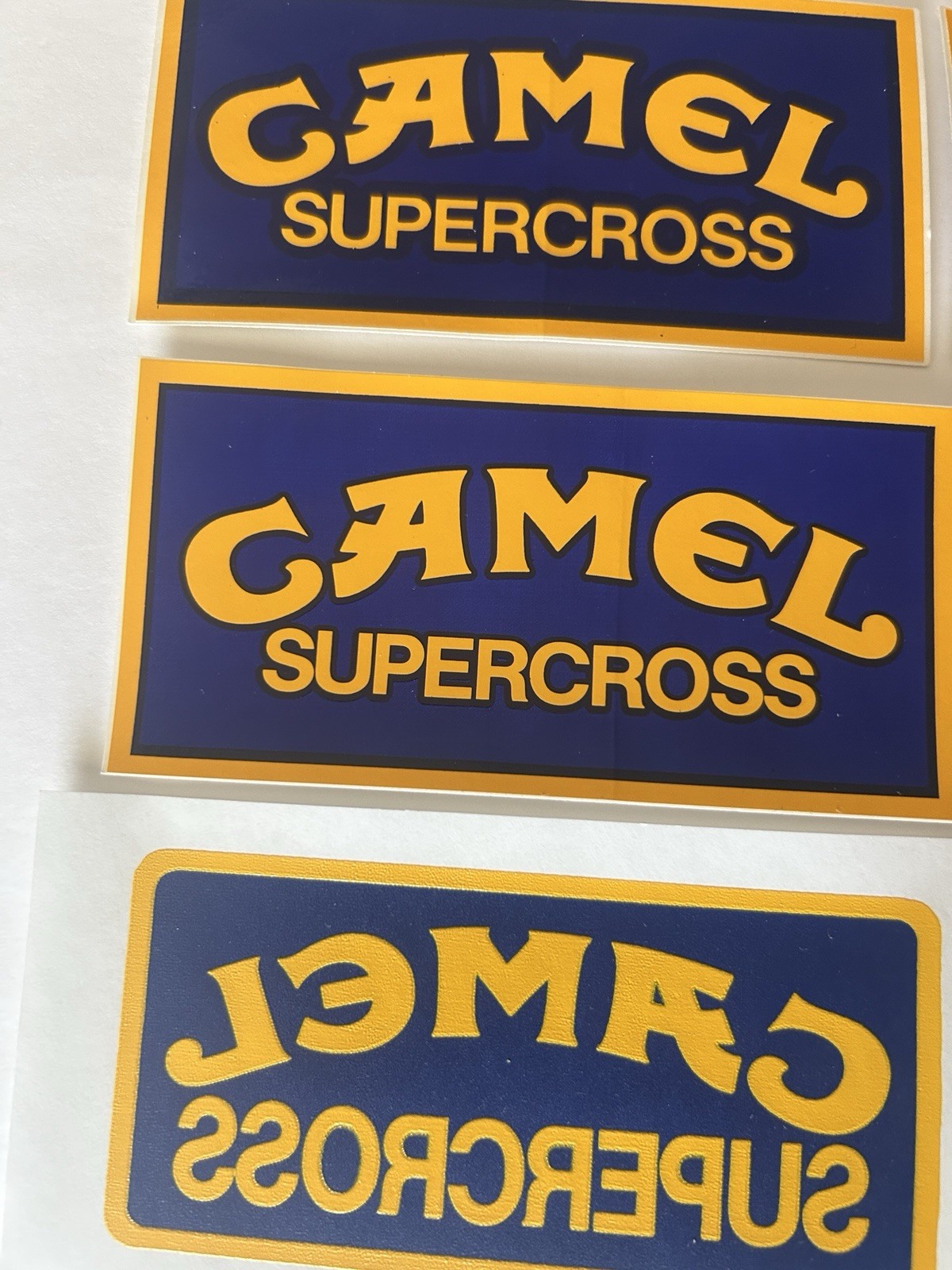 12-Original Vintage 1990’s Camel Supercross Stickers And Decal Motorcycle Racing
