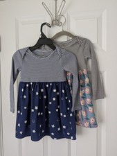 Tea Collection size 18-24 Dress Bundle Long Sleeve Cats And Floral
